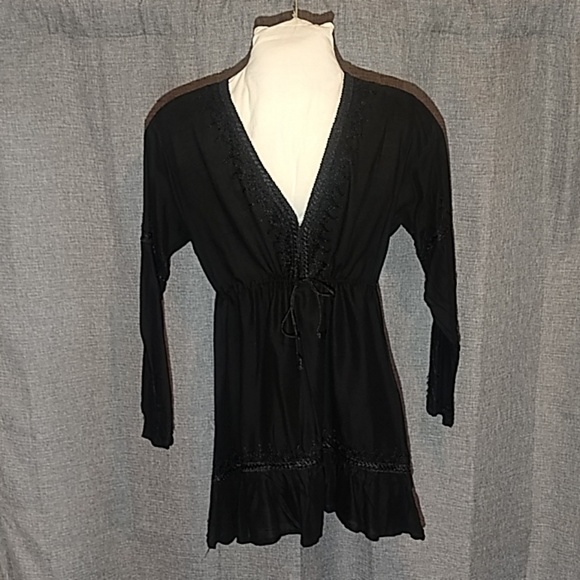 Black Moroccian tunic from Marrakesh new not worn - Picture 1 of 6